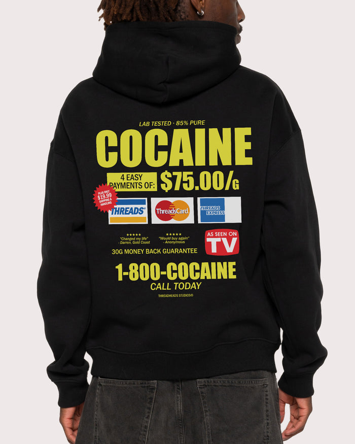 1-800-Cocaine Black Hoodie