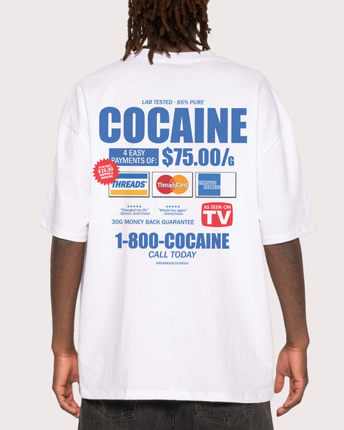 1-800-Cocaine White T-Shirt