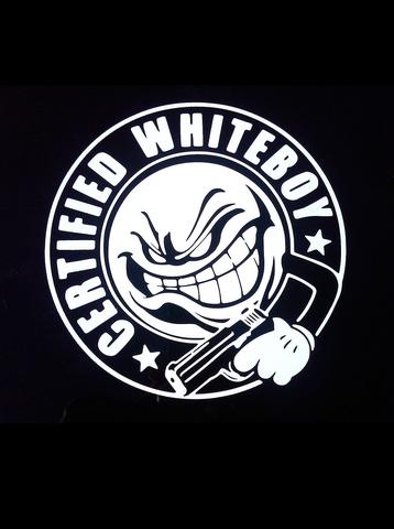 12" x 12" ANGRY WHITEBOY LOGO