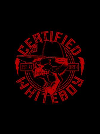 12" x 12" WHITEBOY SKULL (RED)
