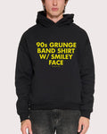 90s Grunge Black Hoodie