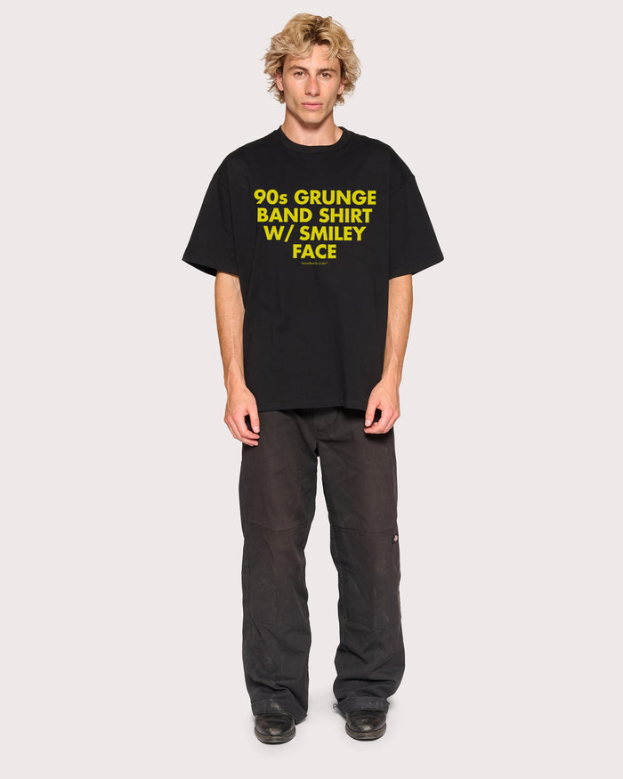 90s Grunge Black Oversized Tee