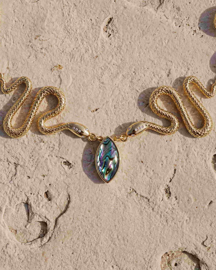 Abalone Serpentina Snake Choker