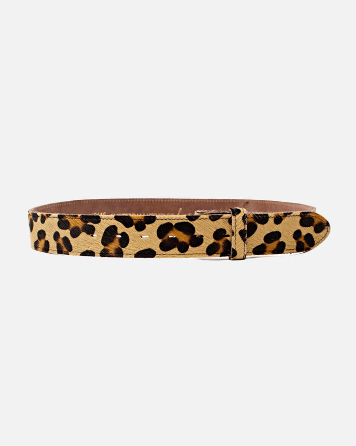 Amalia | Leopard Cow Hair Leather Belt Strap