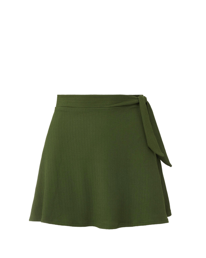 Amy Swim Skirt Olive Texture