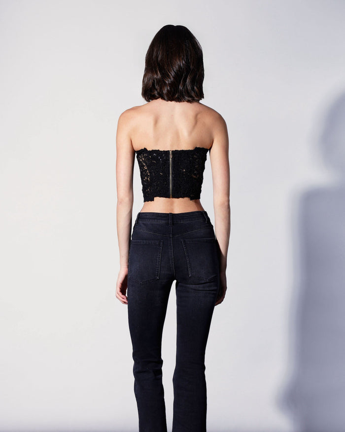 Angelique Top, Black Lace