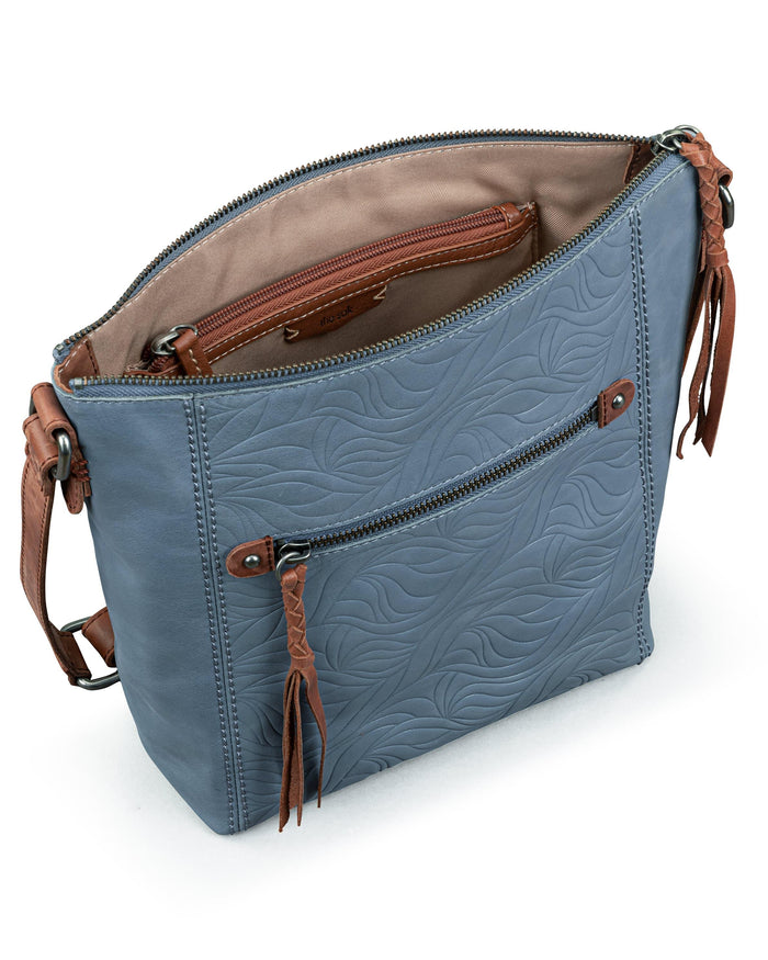 Ashland Crossbody - Leather - Maritime Wave Embossed
