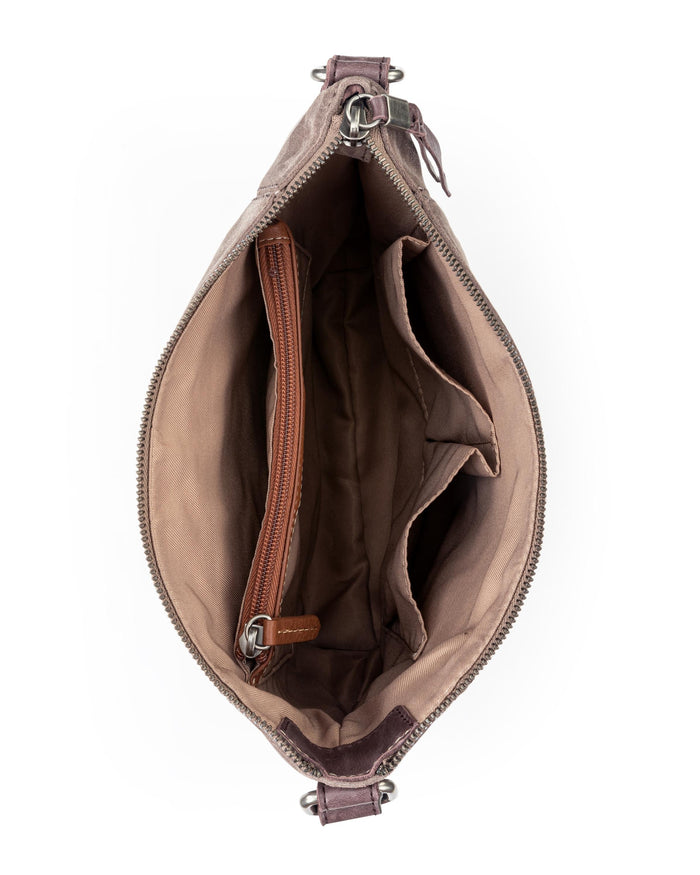 Ashland Crossbody - Leather - Mushroom Suede