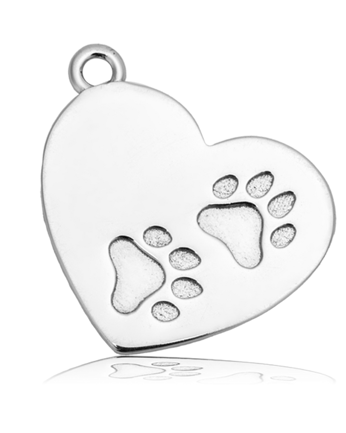 Australian Agate Gemstone Bracelet with Paws of Love Sterling Silver Charm