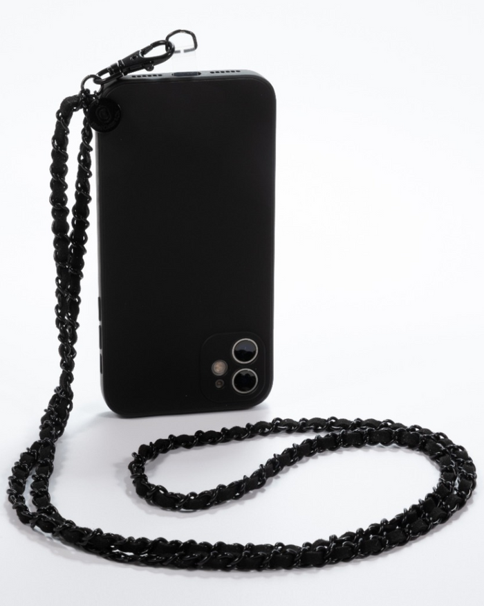 Black on Black Crossbody Phone Chain