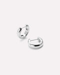 Bold Huggie Hoops - Giulia Silver