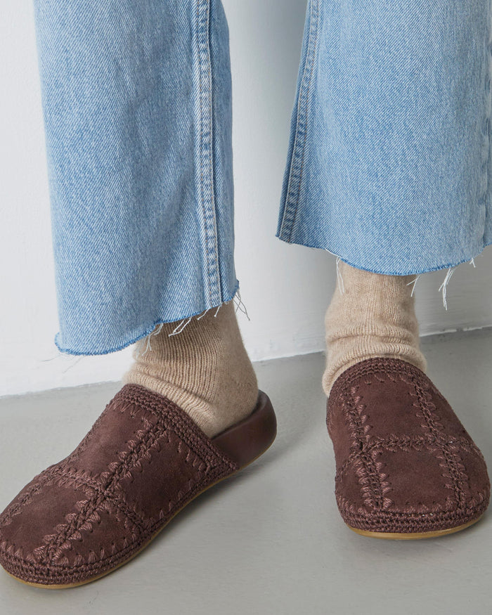 Bolinas Clog - Leather - Mahogany Suede Patch
