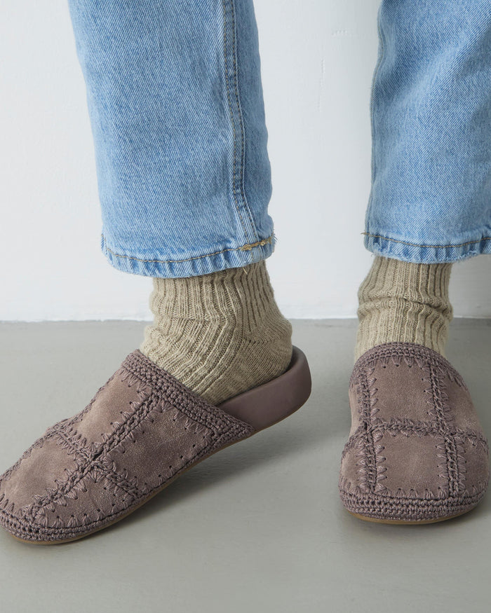 Bolinas Clog - Leather - Mushroom Suede Patch