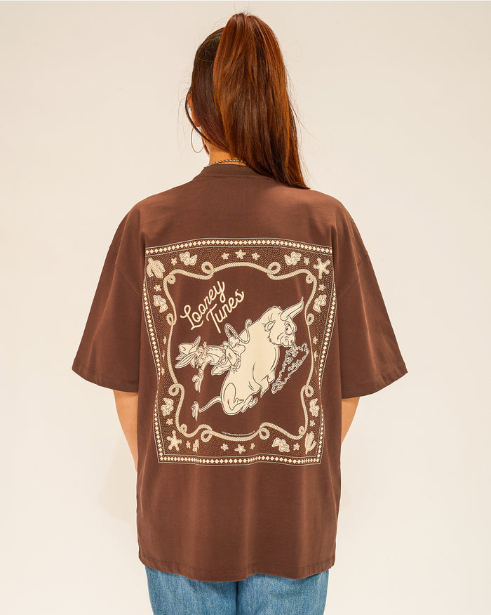 Bugs Rodeo Oversized Tee Threadheads Australia #colour_brown