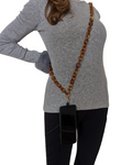 Caramel Tortoise Shell Crossbody Phone Chain
