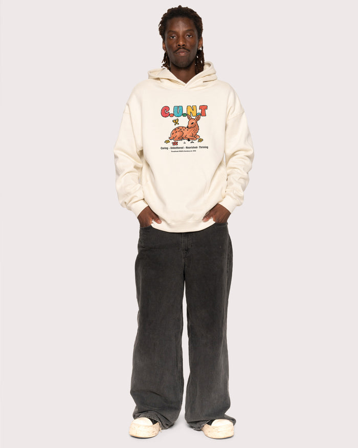 Caring Unbothered Nourished Thriving Natural Hoodie