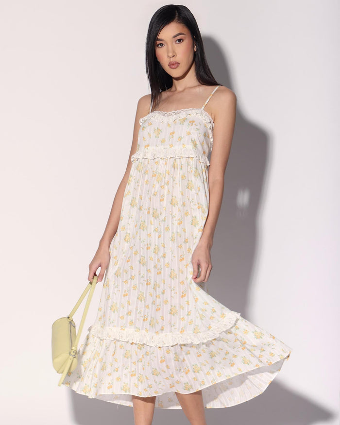 Carla Dress, Yellow Bouquet