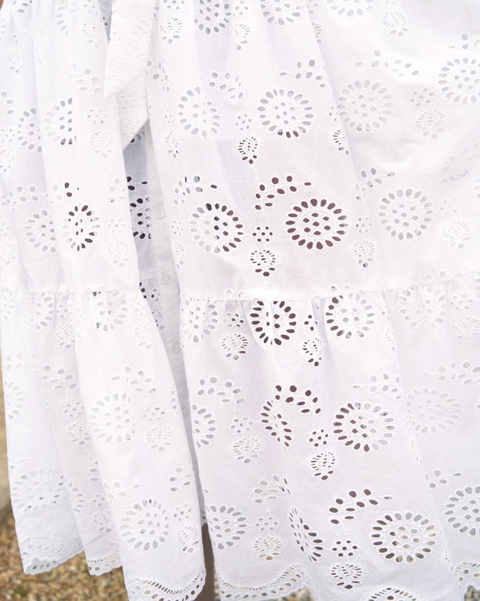 Charlie Skirt In Fresh White Eyelet