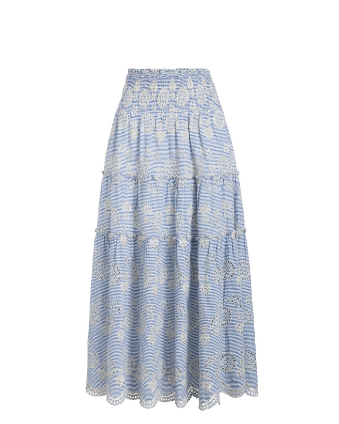 Charlie Skirt In Pinstripe Eyelet