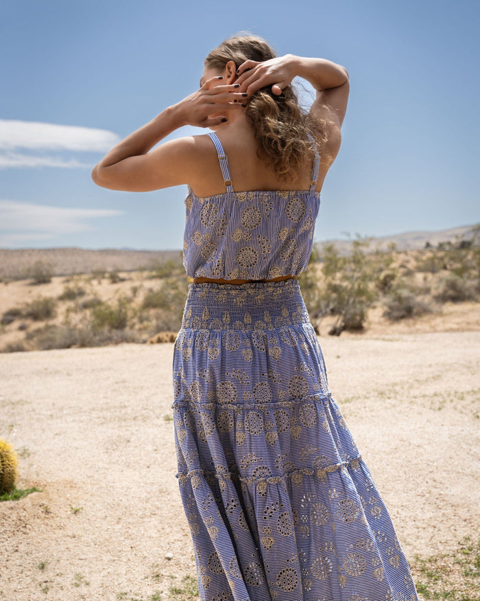 Charlie Skirt In Pinstripe Eyelet
