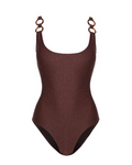 Chloe Tank One Piece In Cacao Metallic