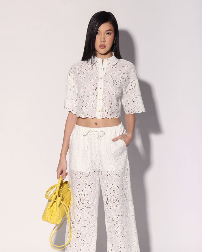 Cindy Top, White Eyelet