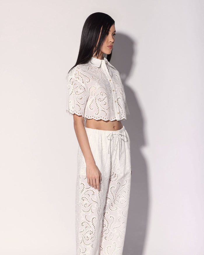 Cindy Top, White Eyelet
