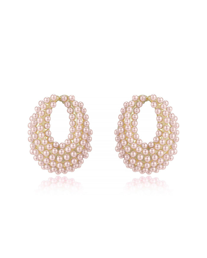 Classic Pearl Cluster Stud Earrings