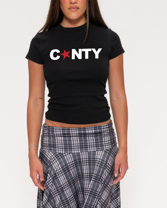 C*NTY Black Longline Baby Tee
