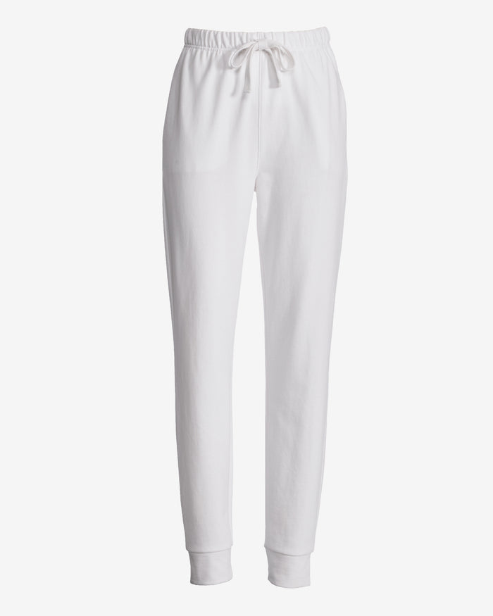 Cotton Comfort Drawstring Pocket Jogger White
