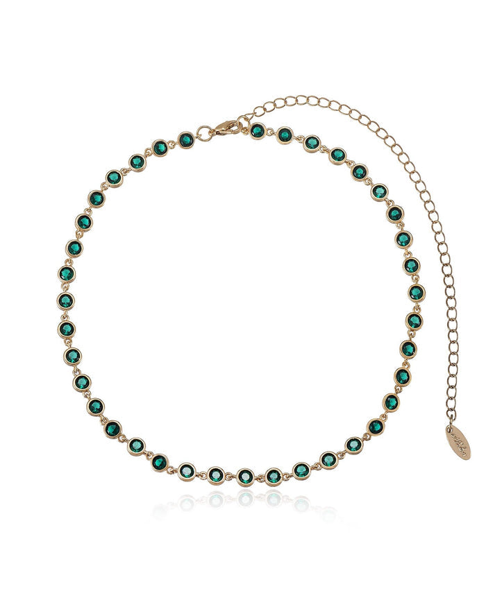 Emerald Crystal with 18k Gold Plating / One Size
