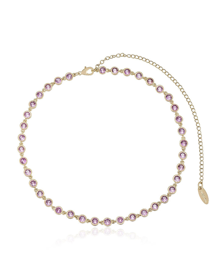 Light Pink Crystal with 18k Gold Plating / One Size