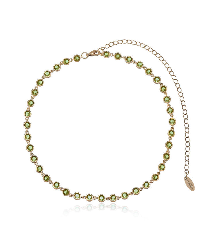 Peridot Crystal with 18k Gold Plating / One Size