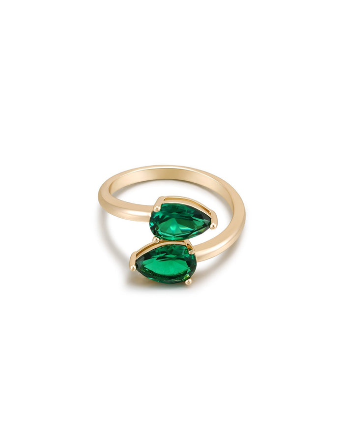 Emerald Crystal with 18k Gold Plating / 5