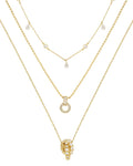 Dainty Crystal Trio Necklace Set