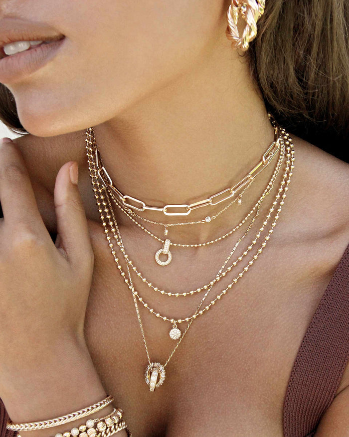 Dainty Crystal Trio Necklace Set