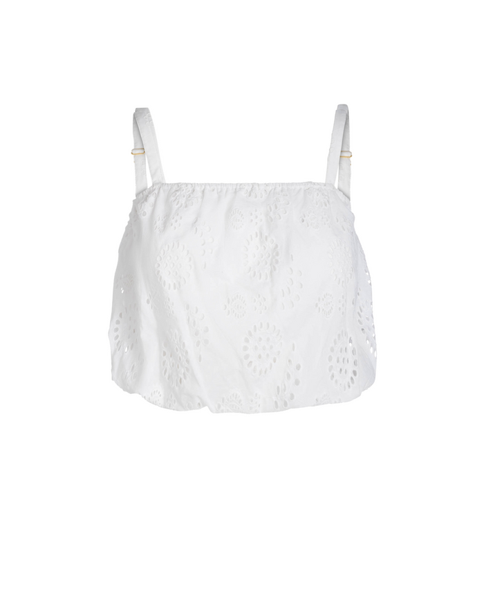 Dani Top In Fresh White Eyelet