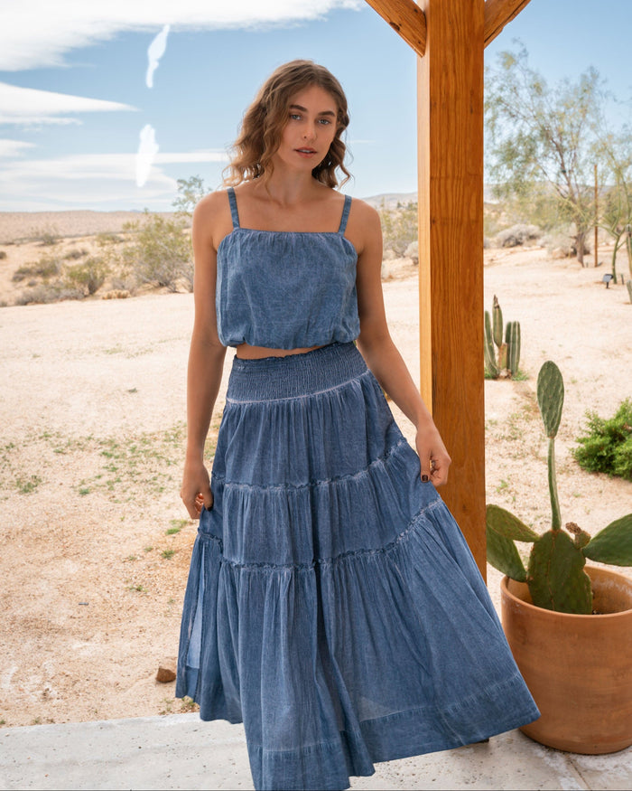 Dani Top In Stonewash