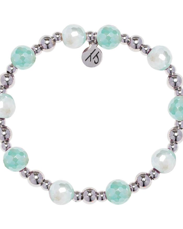 Day by Day Collection- Aqua Agate Gemstone Bracelet