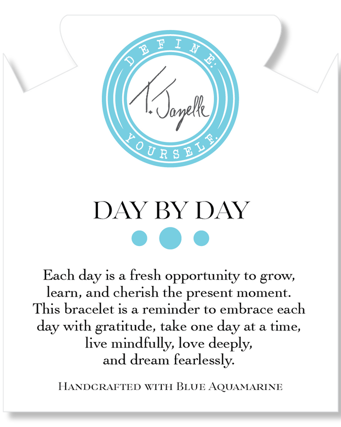 Day by Day Collection- Blue Aquamarine Gemstone Bracelet