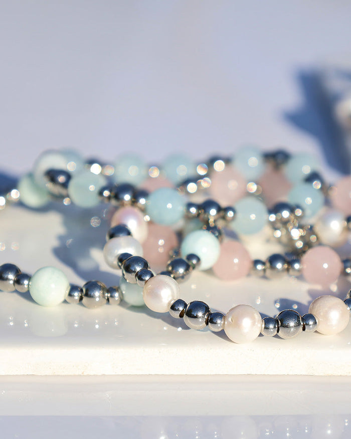 Day by Day Collection- Blue Aquamarine Gemstone Bracelet
