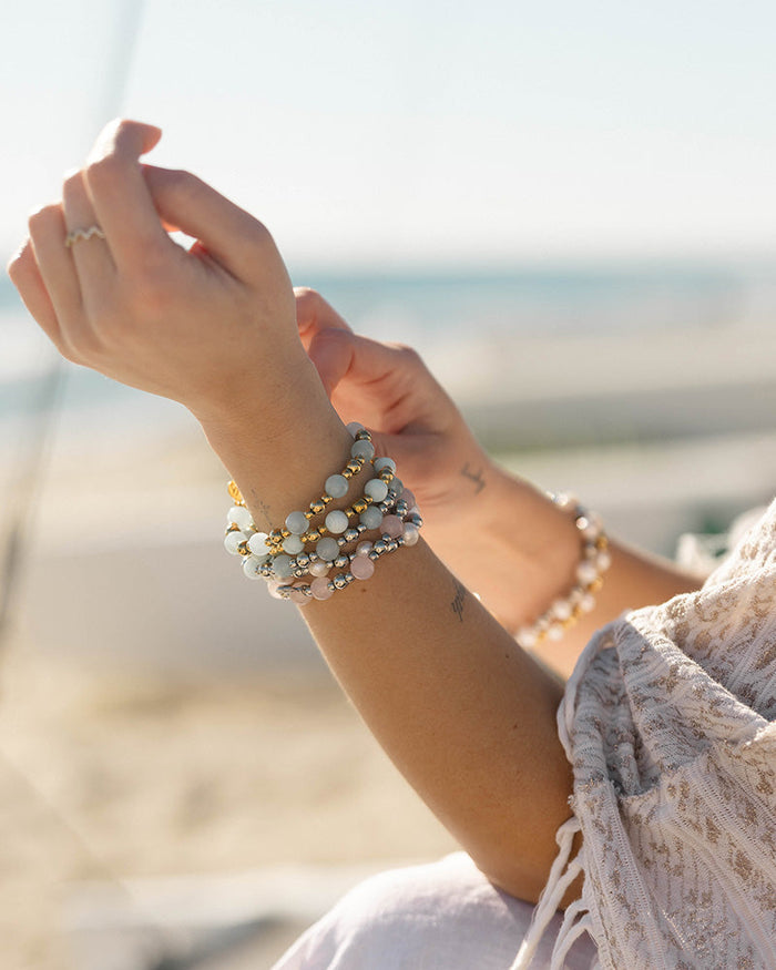 Day by Day Collection- Blue Aquamarine Gemstone Bracelet
