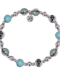 Day by Day Collection- Blue Silver Agate Gemstone Bracelet