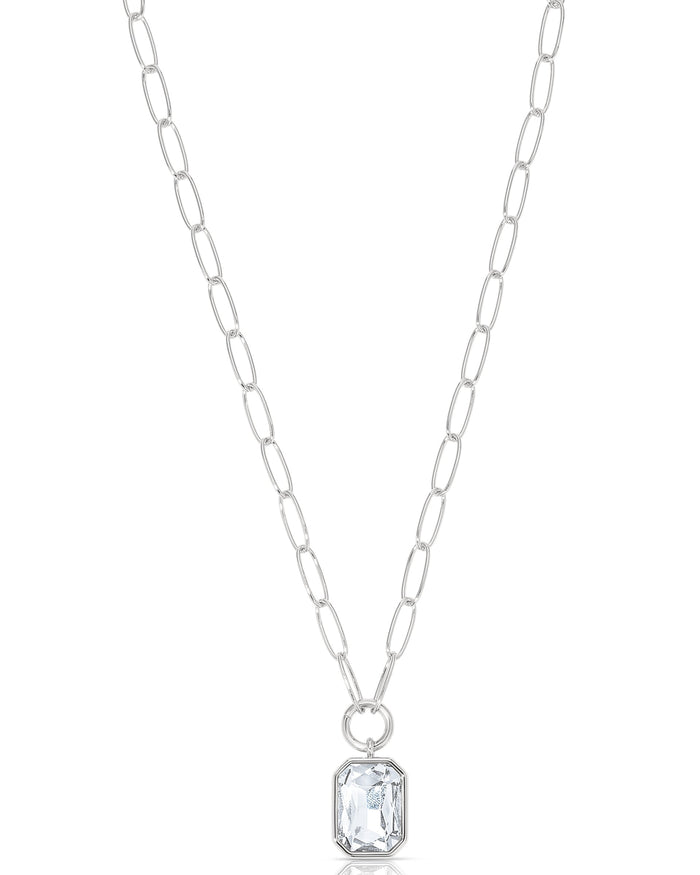 Clear Crystal with Silver Plating / One Size