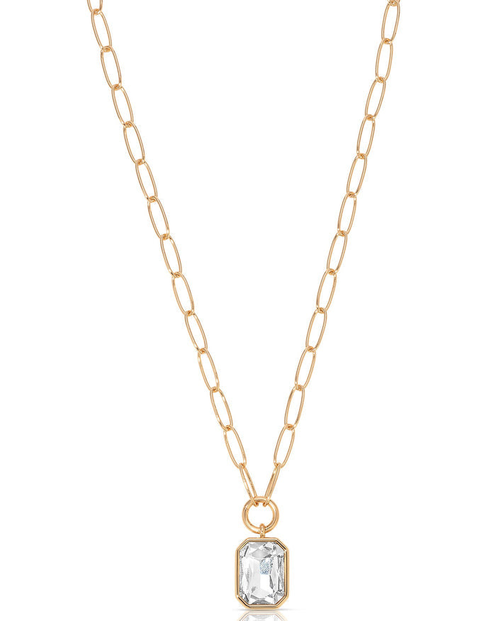 Clear Crystal with 18k Gold Plating / One Size