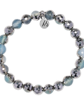 Defining Bracelet- Balance Bracelet with Blue Silver Agate Gemstones
