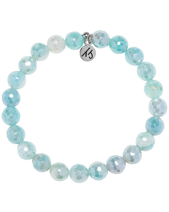 Defining Bracelet- Calming Bracelet with Aqua Agate Gemstones