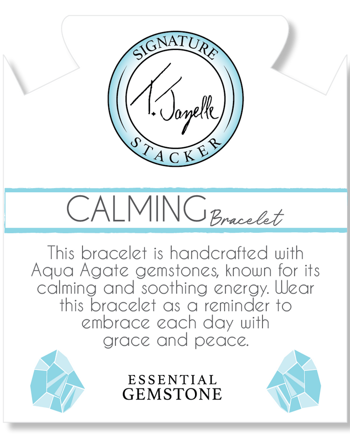 Defining Bracelet- Calming Bracelet with Aqua Agate Gemstones