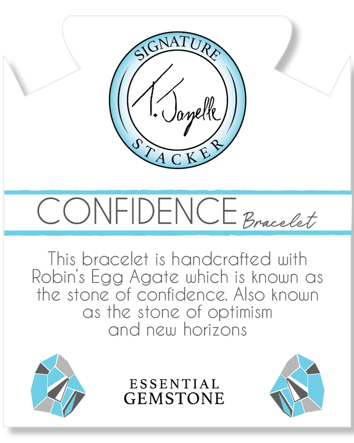 Defining Bracelet- Confidence Bracelet with Robins Egg Agate Gemstones