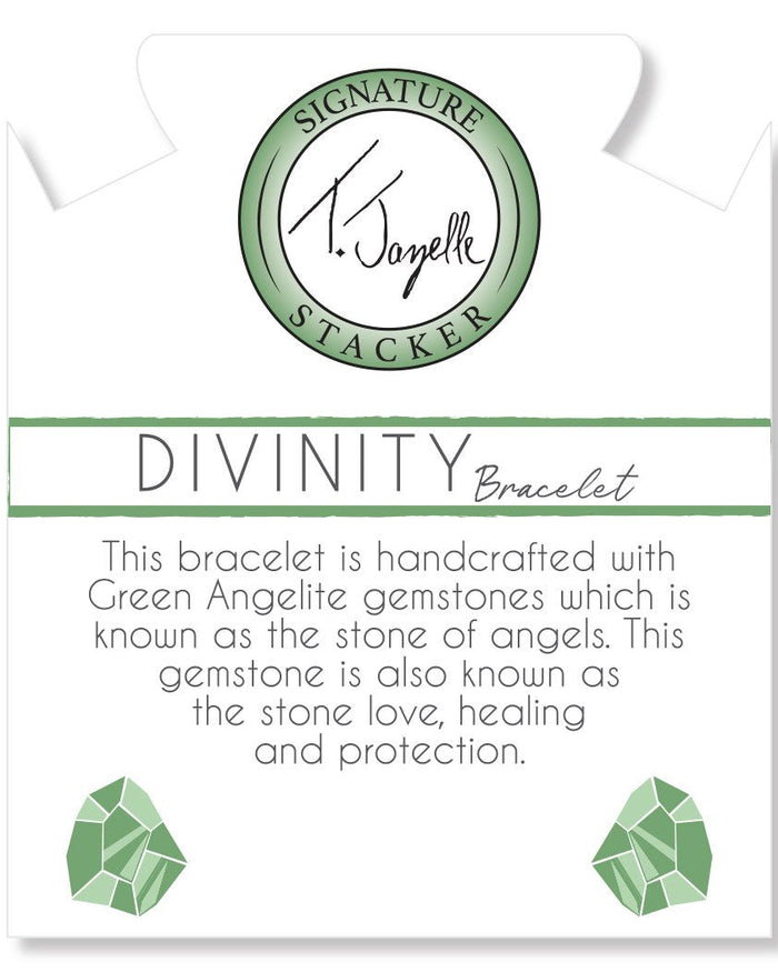 Defining Bracelet- Divinity Bracelet with Green Angelite Gemstones